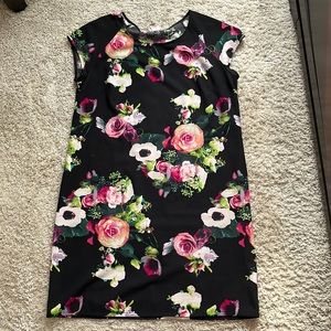 Floral Black Dress